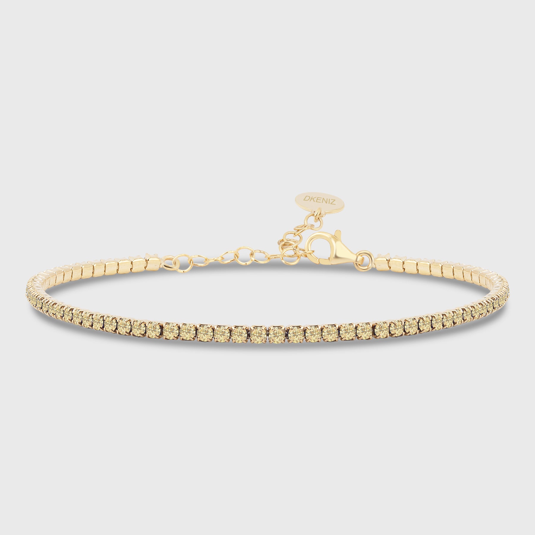 Tennis Armkette Citrin Mini - Gold