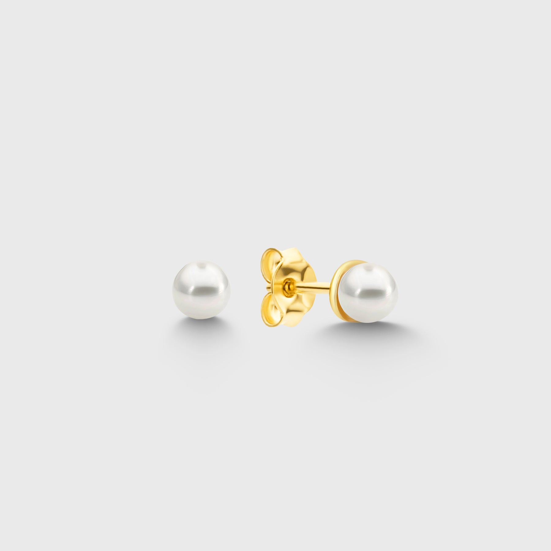 Pearl Balls S Stud - Gold