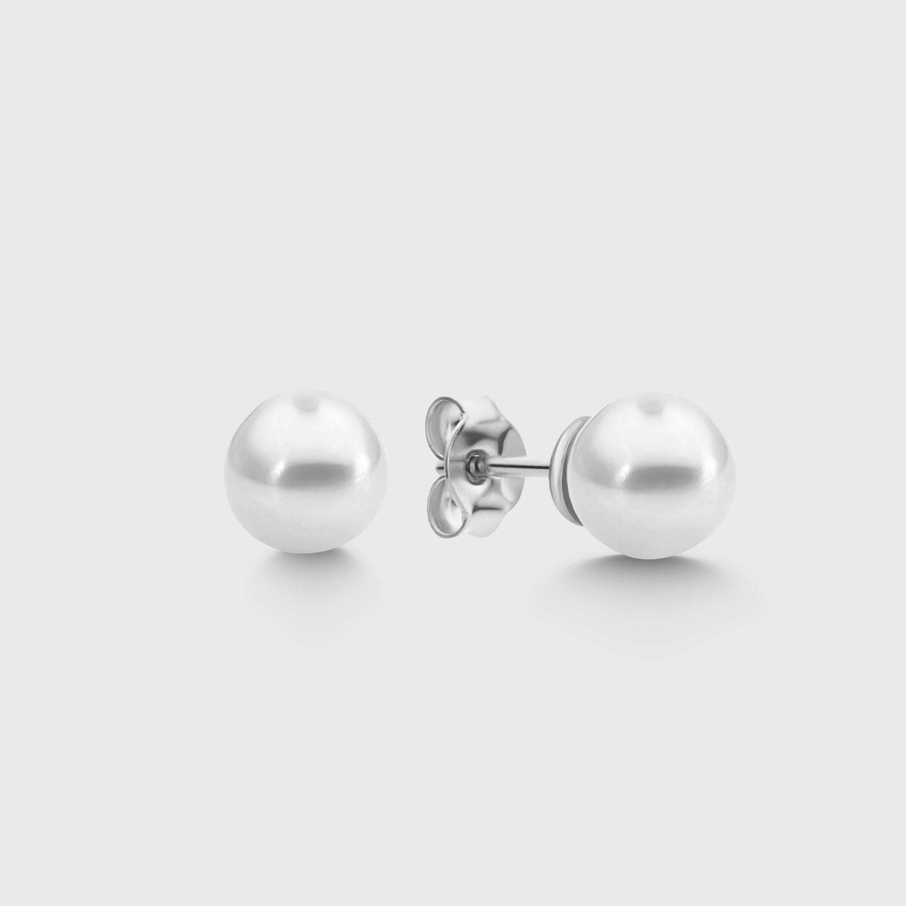 Pearl Balls L Stud - Silber