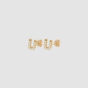 Buchstaben Ohrstecker - Gold